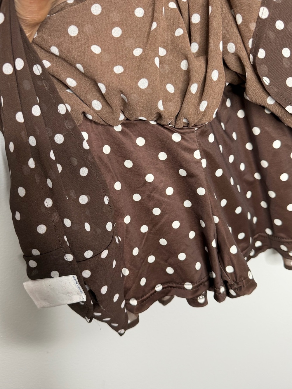 Unbranded Polka Dot Micro Mini Dress Dropped Waist Small/ Medium - Picture 8 of 8